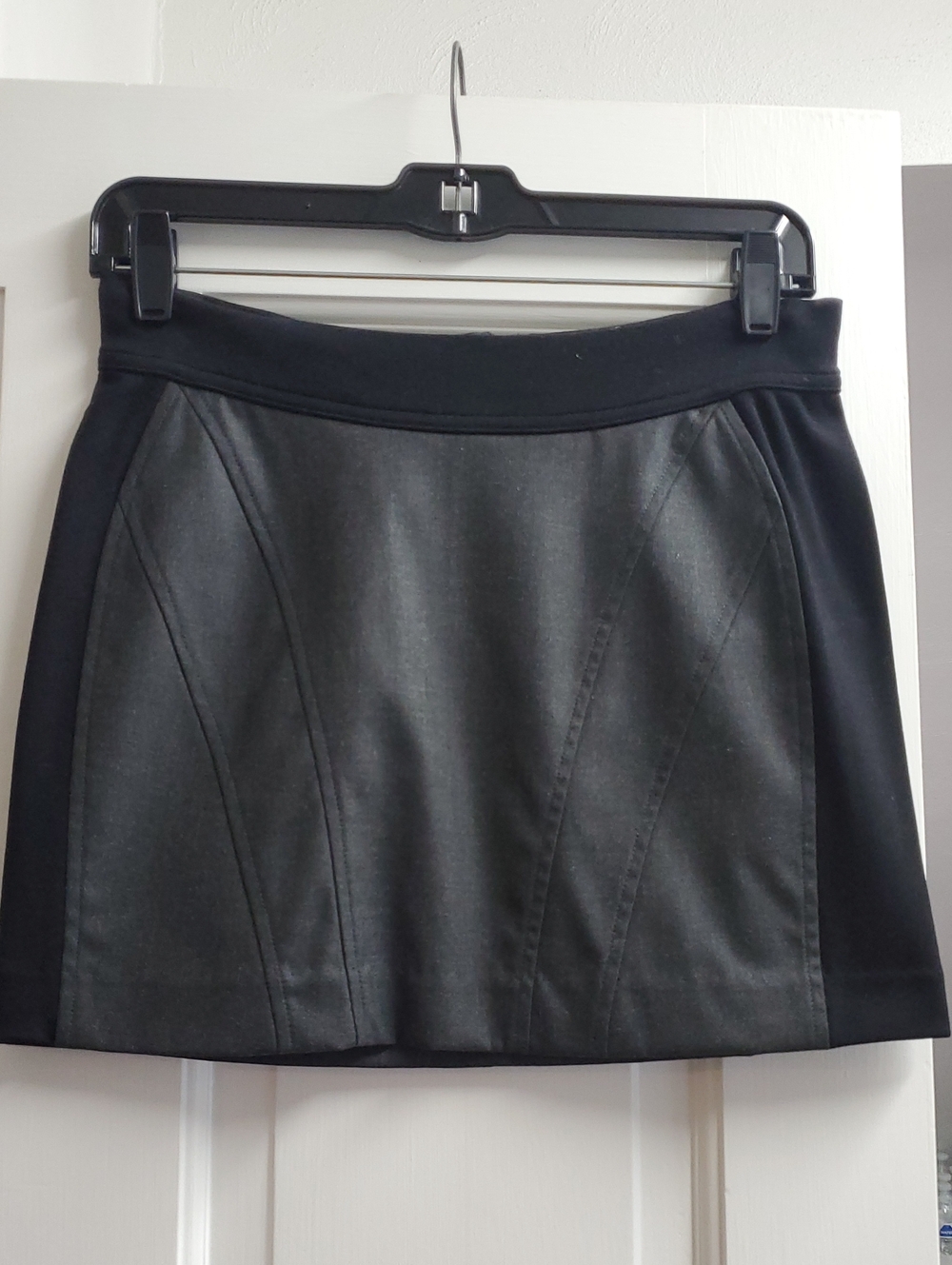 bebe Black Panel Mini Skirt
